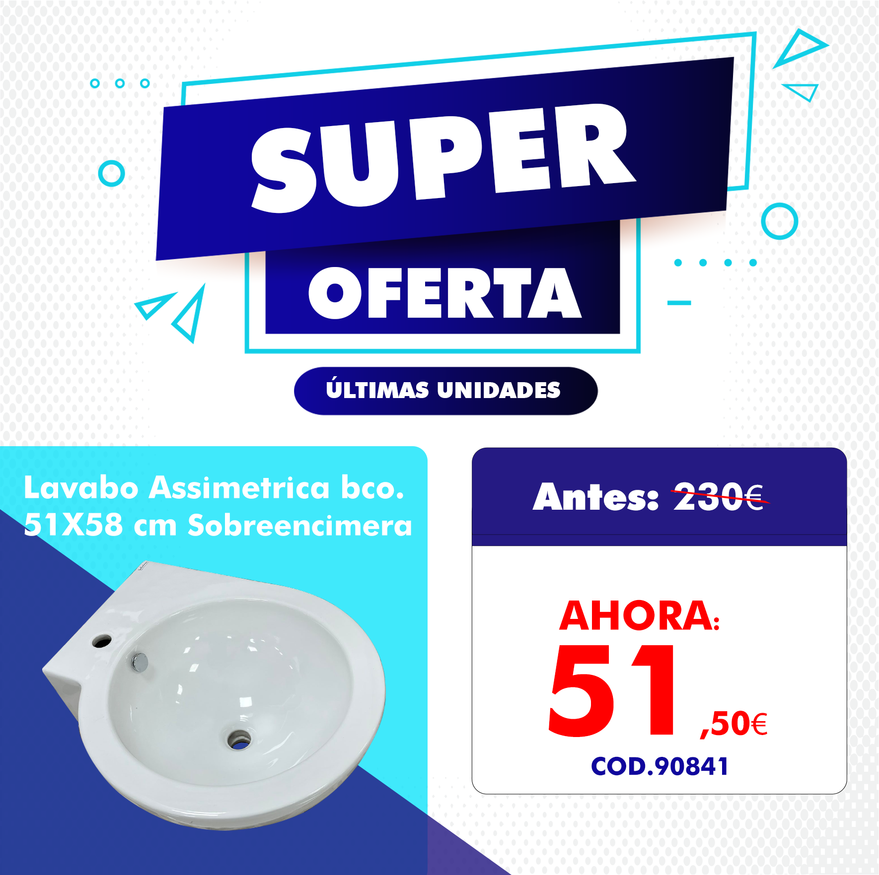 Lavabo assimetrica